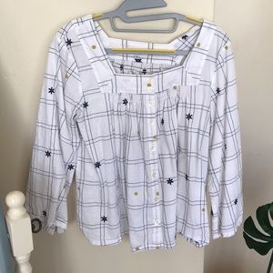 Madewell embroidered top